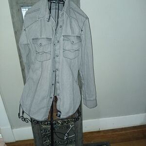 Gray Button-Up Jacket